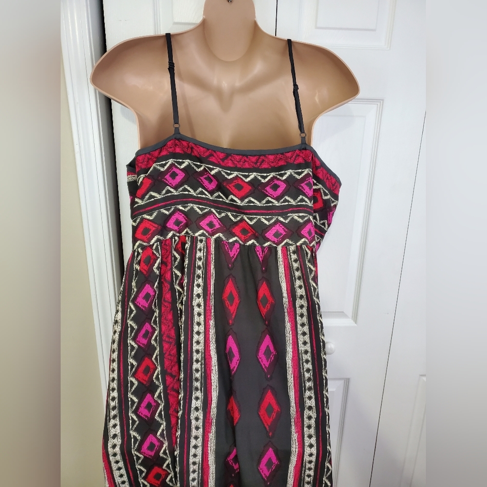 Lane Bryant Plus 26 Ikat Maxi Sundress With Adjustable Straps ~ Pre-Owned - Picture 13 of 15